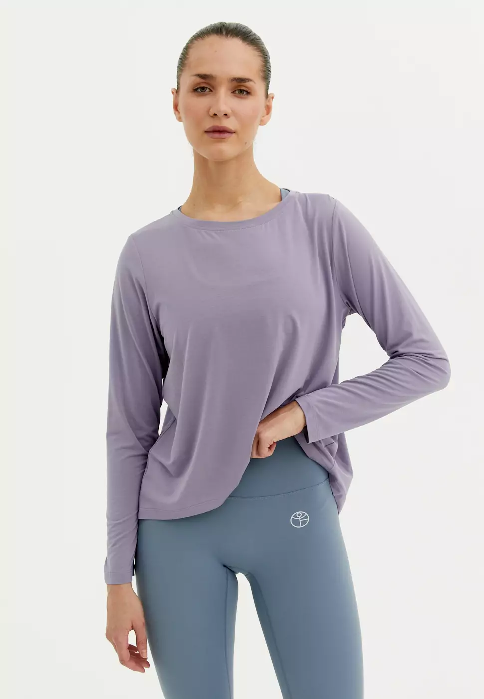 Лонгслив MODAL пыльно-фиолетовый