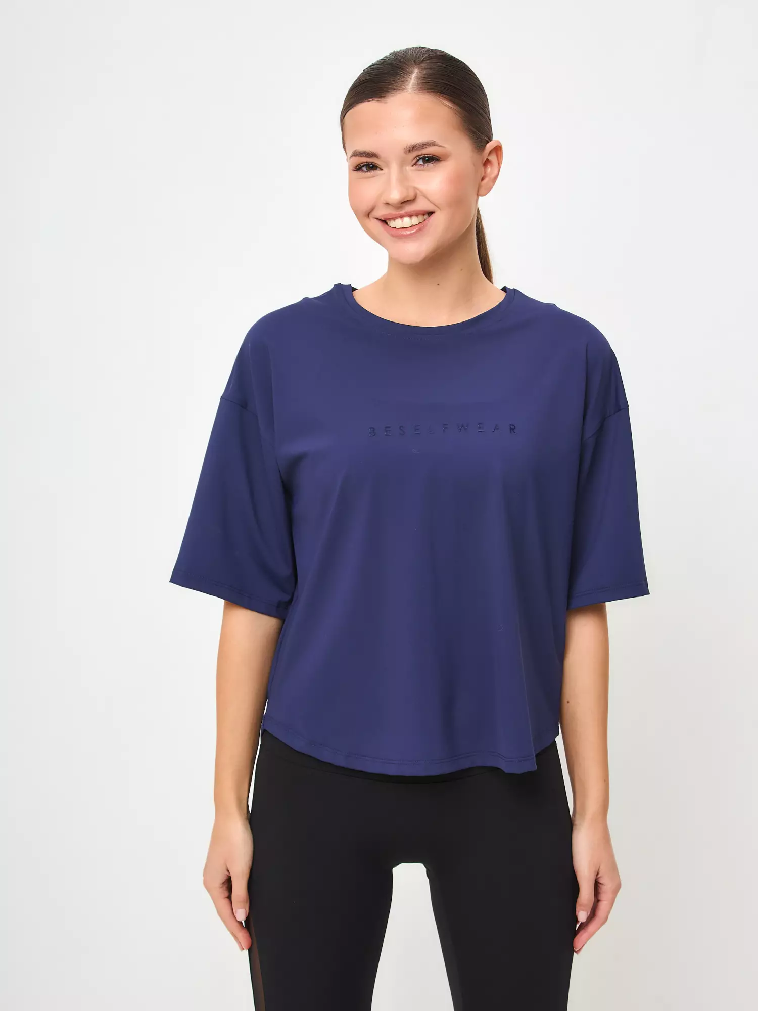 Футболка SATIN BASE темно-синяя