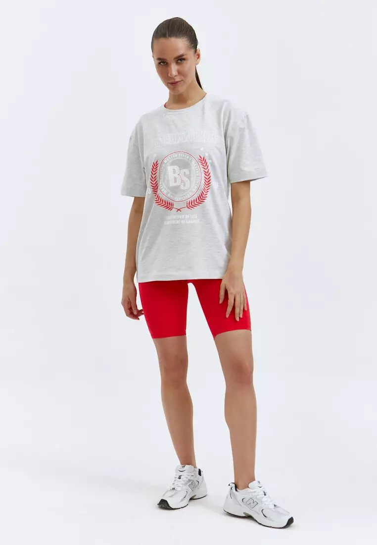 Футболка BSWR серая с принтом