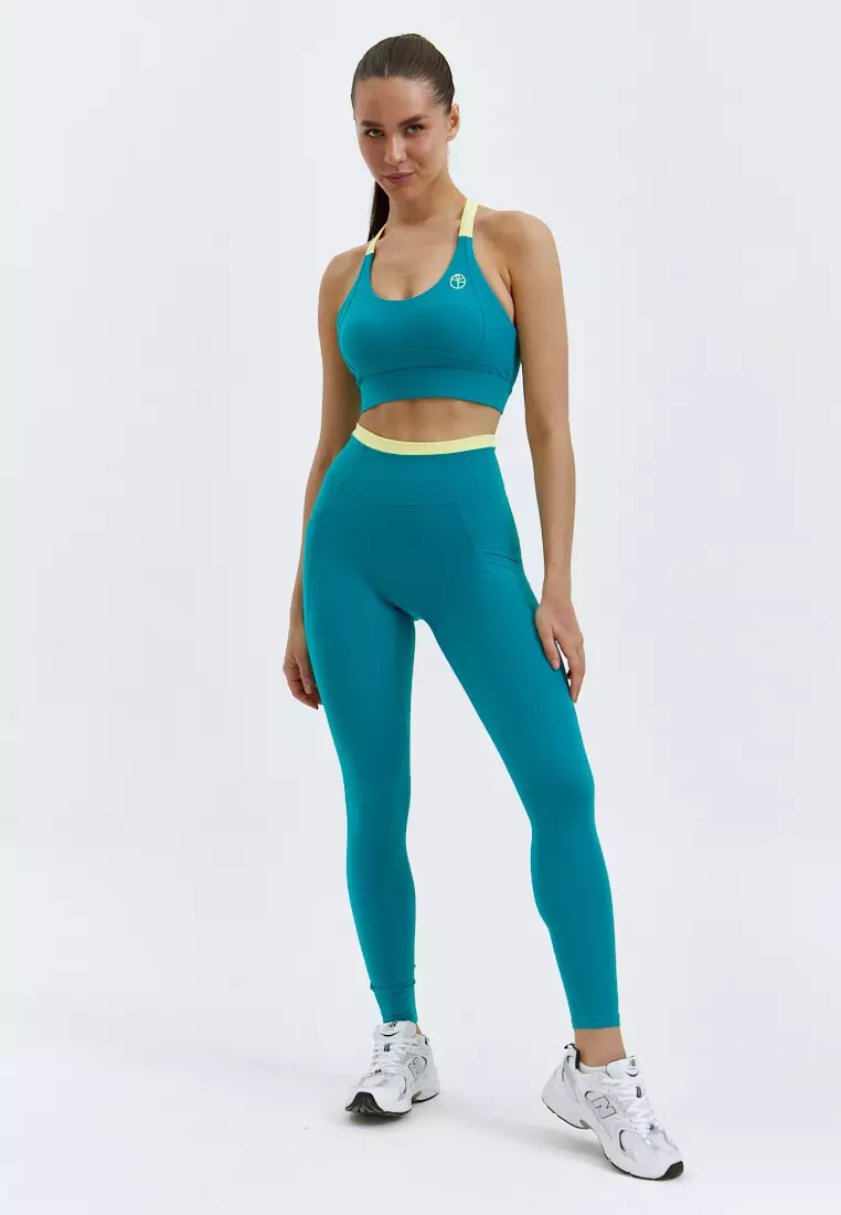 Топ-бра ACCENT с застежкой бирюзовый