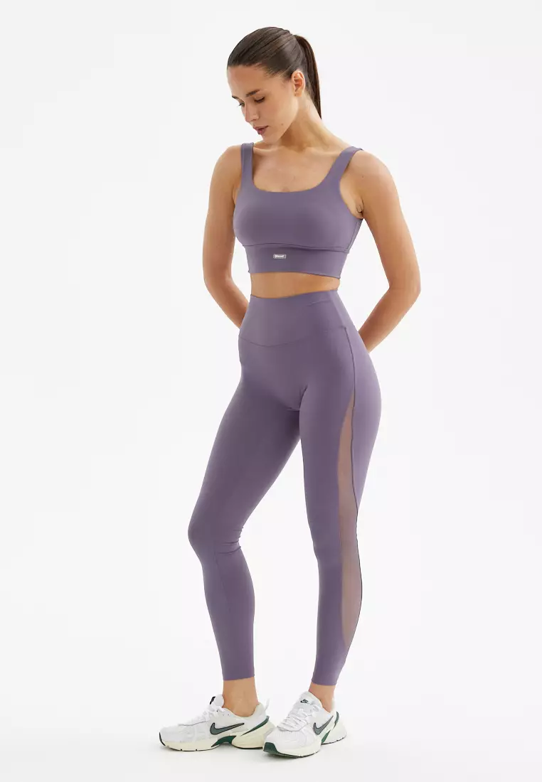 Лосины WAVE серо-фиолетовые