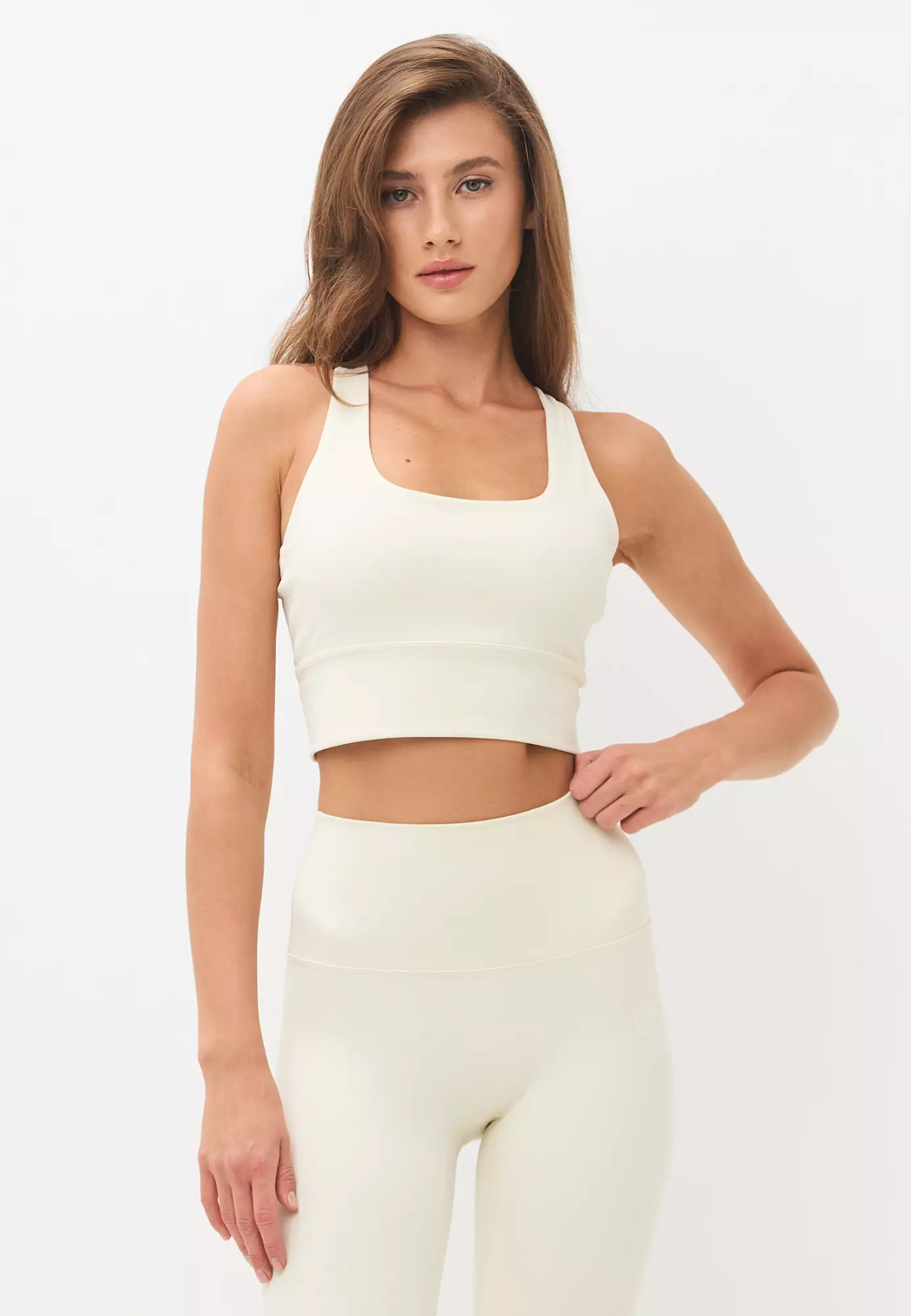 Топ-бра удлиненный MOTION слоновая кость