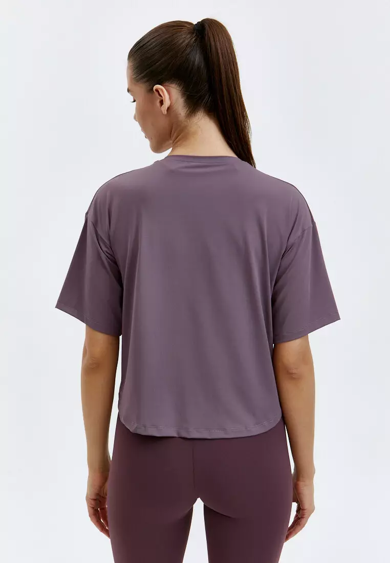 Футболка SATIN BASE сливовая