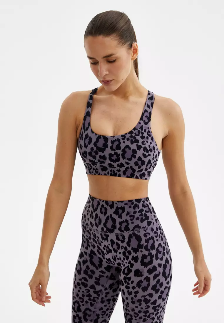 Топ-бра FAUNA пыльно-сиреневый леопард 