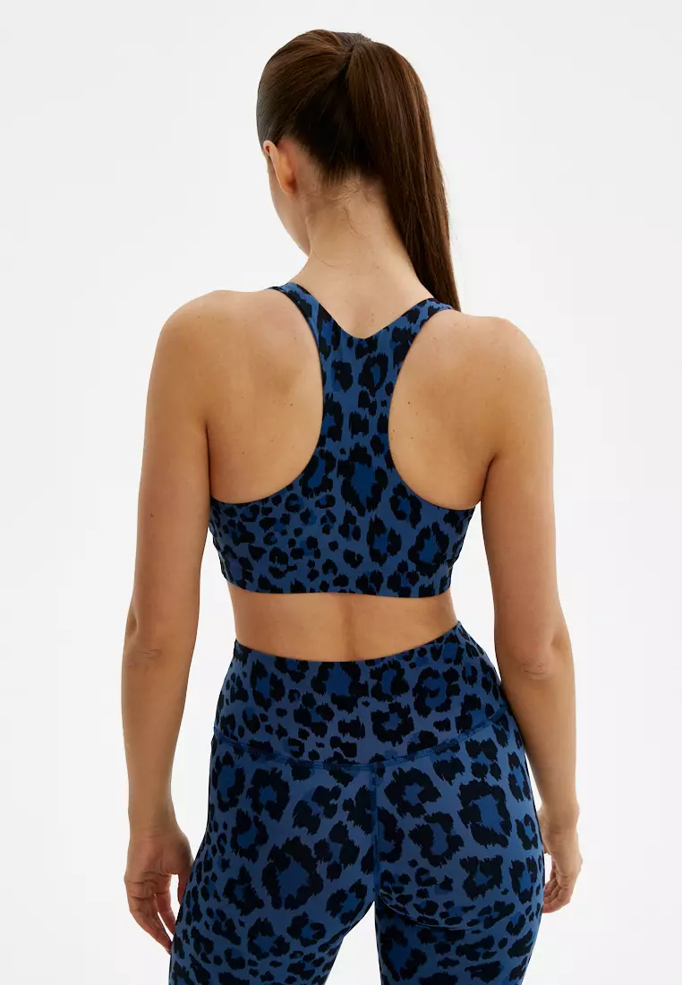 Топ-бра FAUNA пыльно-синий леопард 