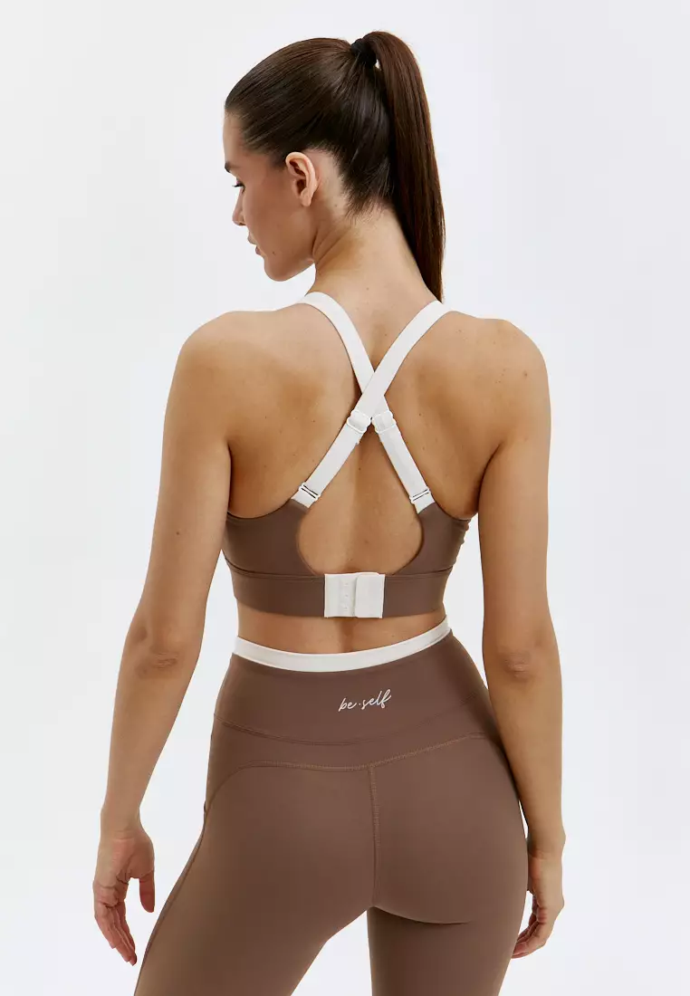 Топ-бра ACCENT с застежкой шоколадный