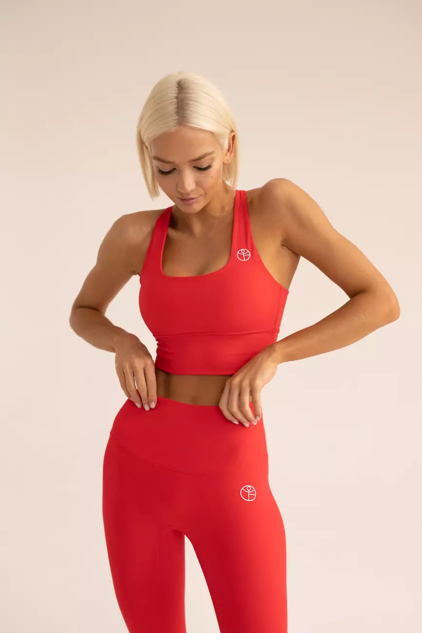 Топ-бра удлиненный MOTION красный