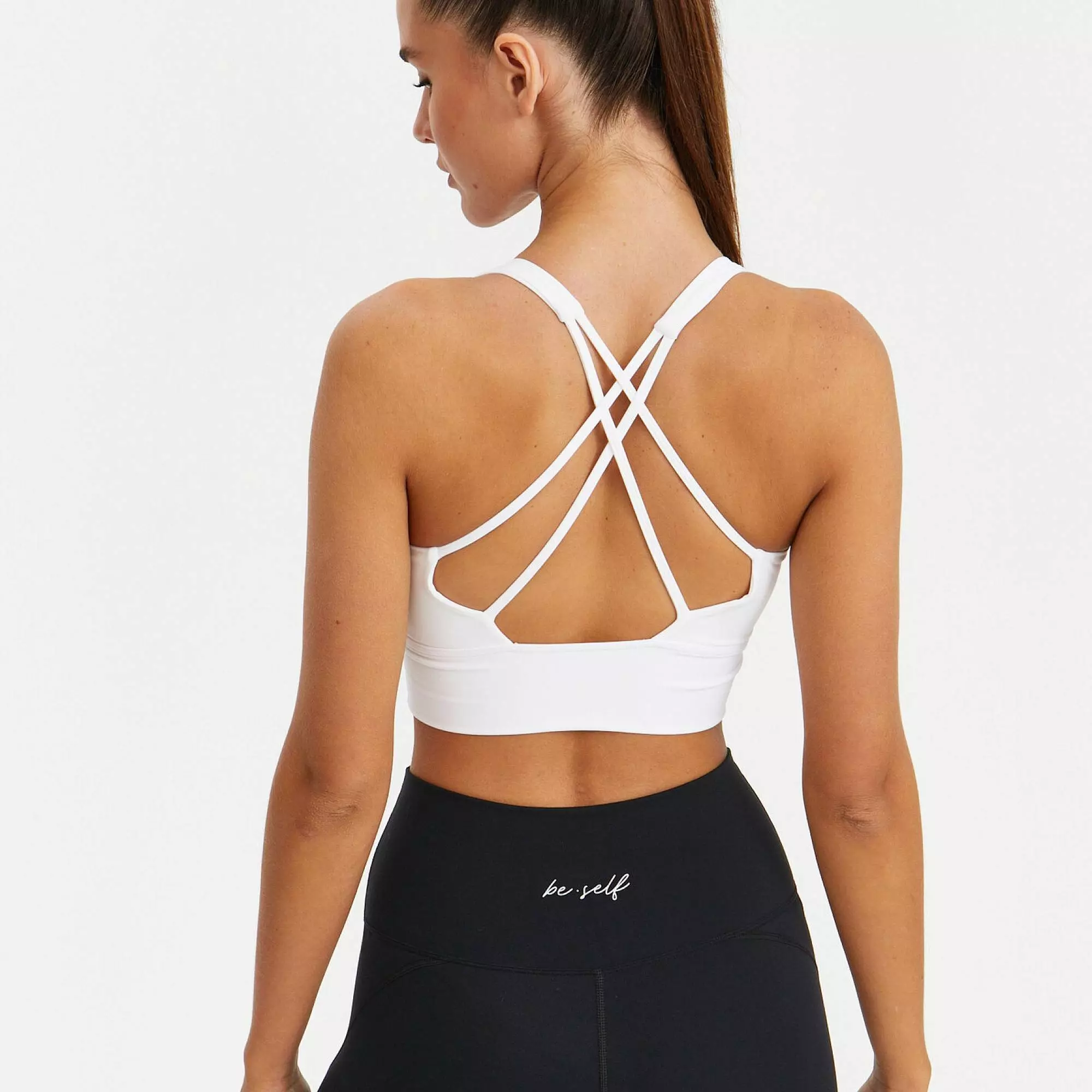 Топ-бра удлиненный MOTION белый