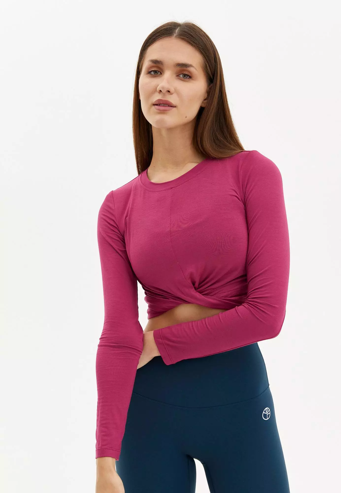 Кроп-топ с узлом VISCOSE ягодный