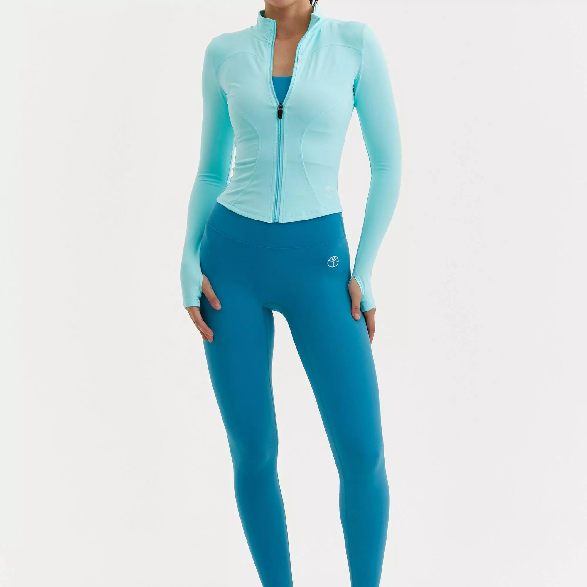 Кофта на молнии ACTIVE светло-бирюзовая