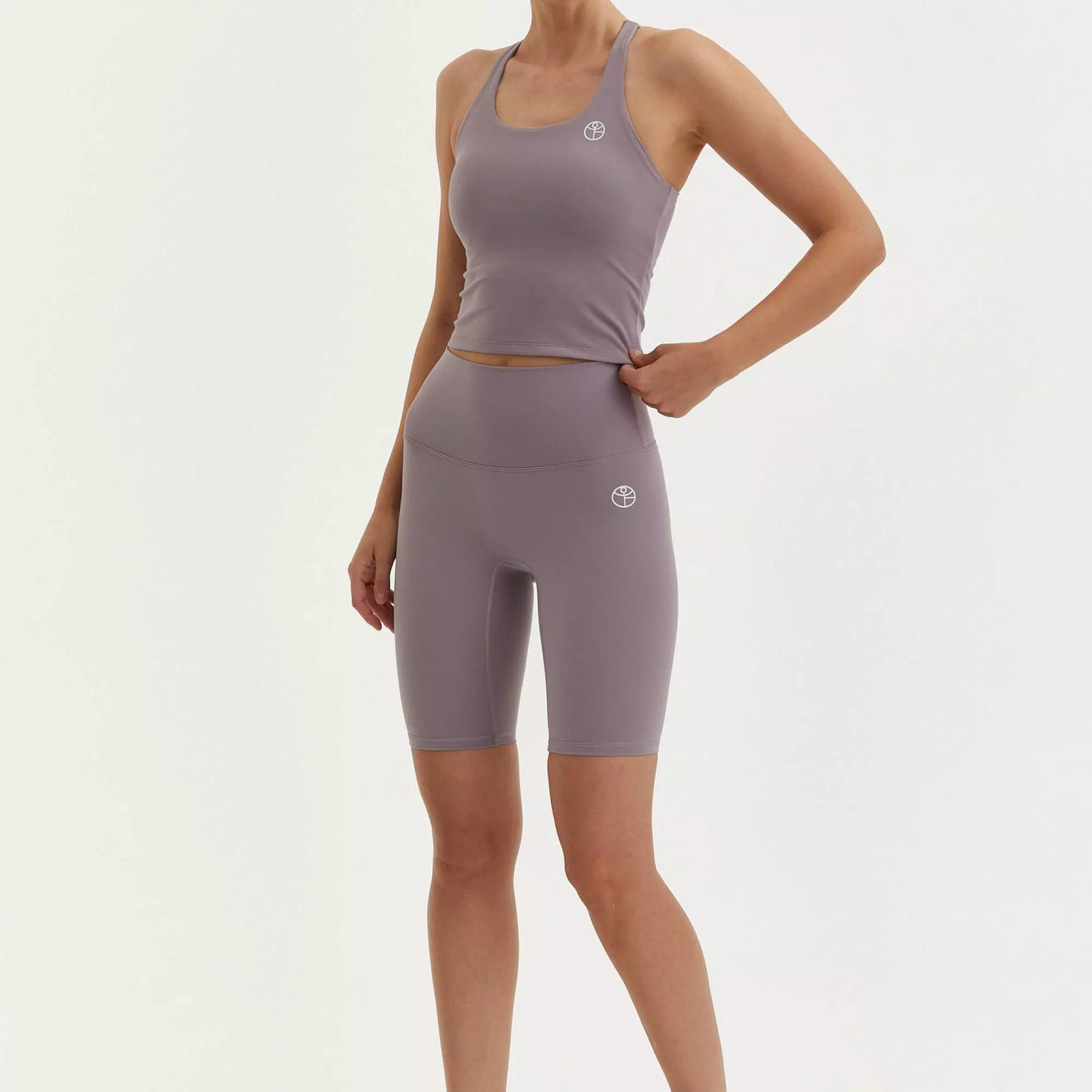 Майка с чашками MOTION бледно-сиреневая