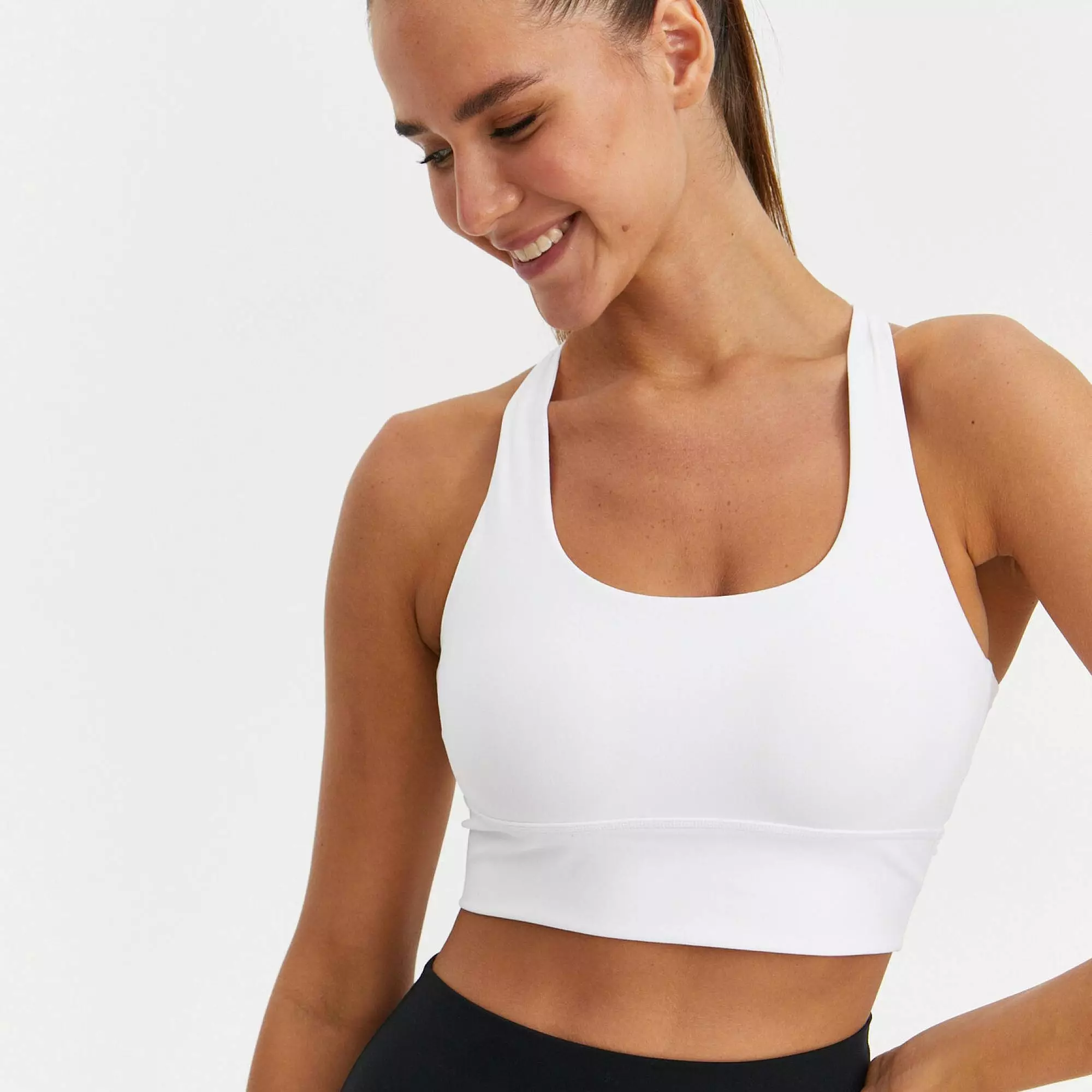 Топ-бра удлиненный MOTION белый