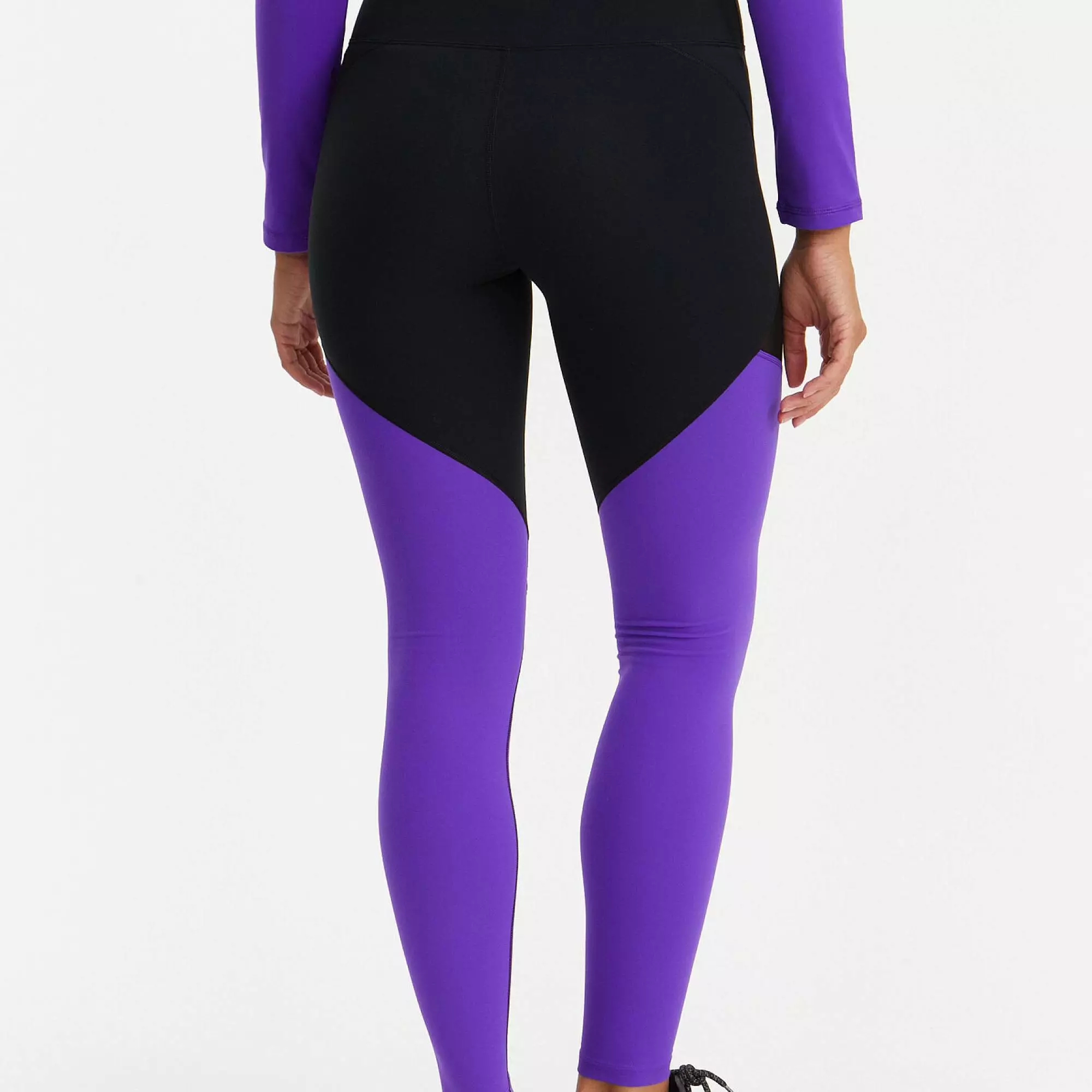 Лосины с сеткой MOTION черный+ультрафиолетовый