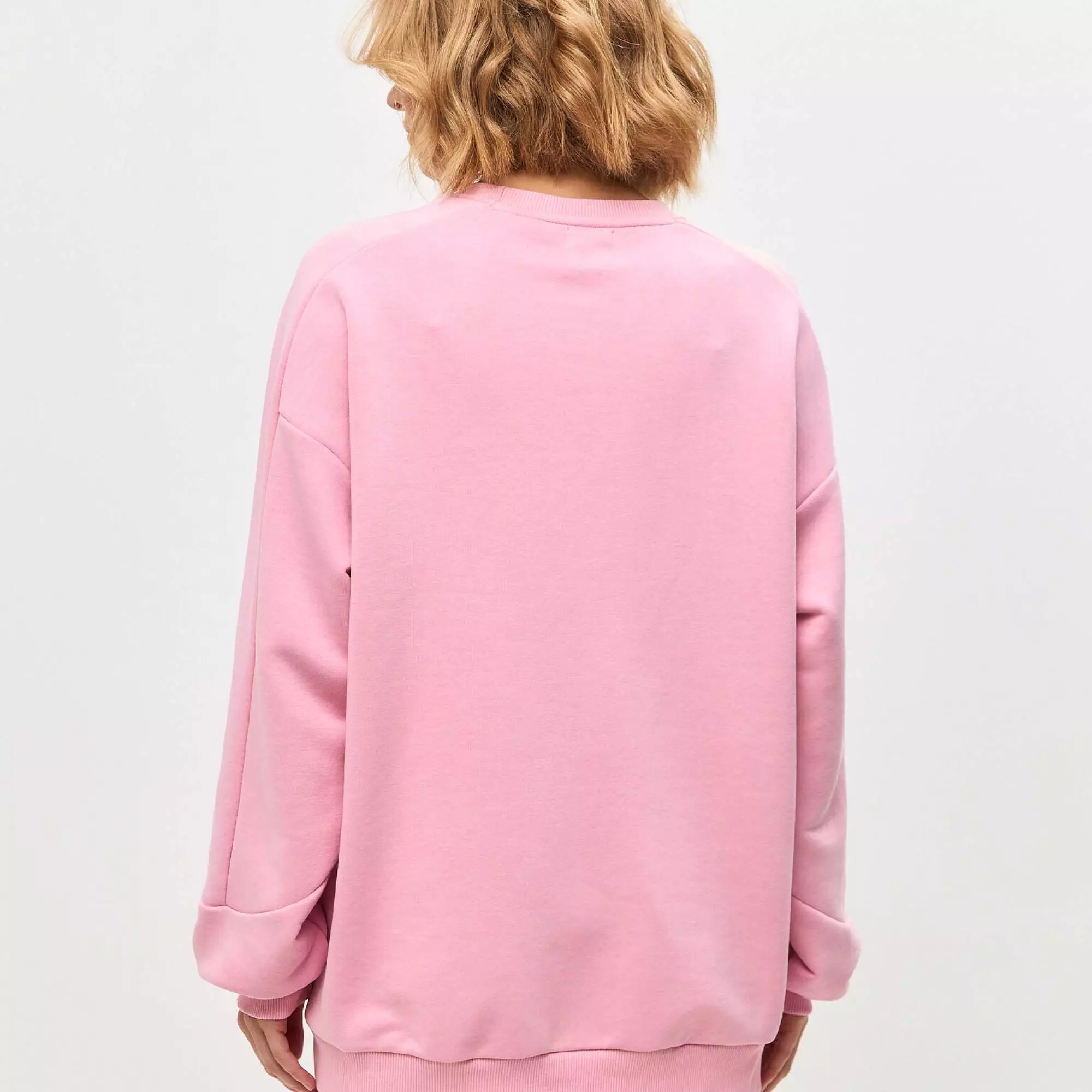 Свитшот розовый с принтом BSWR