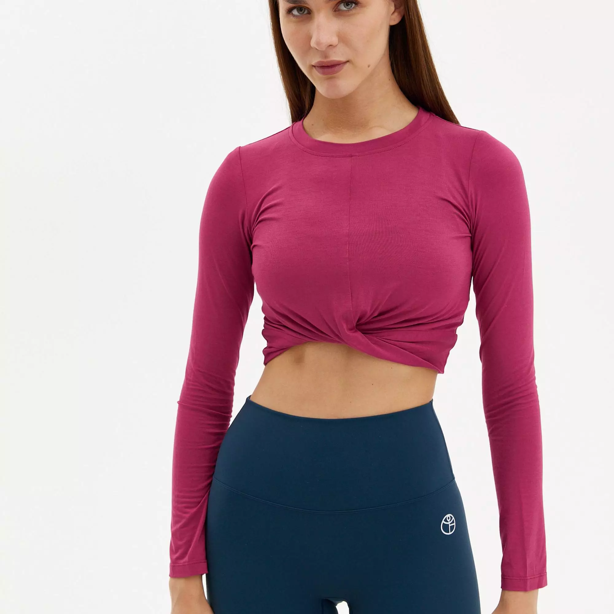 Кроп-топ с узлом VISCOSE ягодный