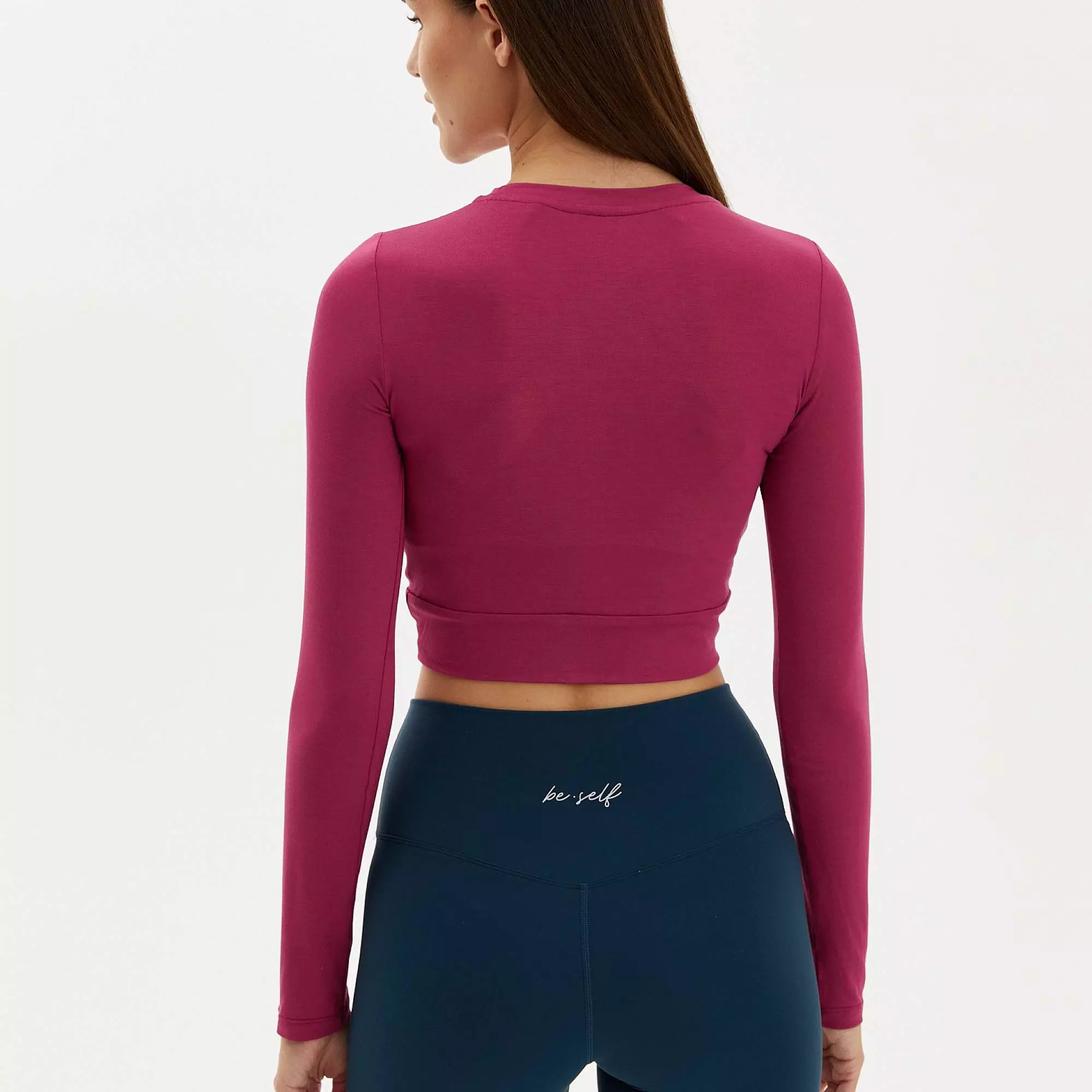 Кроп-топ с узлом VISCOSE ягодный