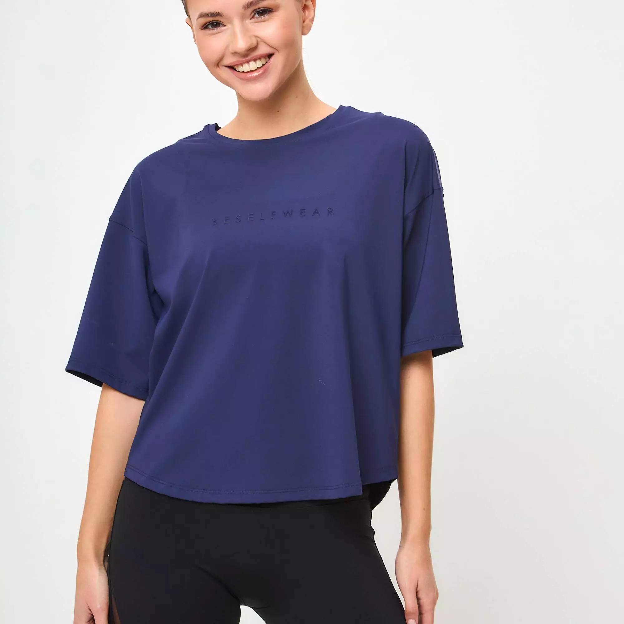 Футболка SATIN BASE темно-синяя