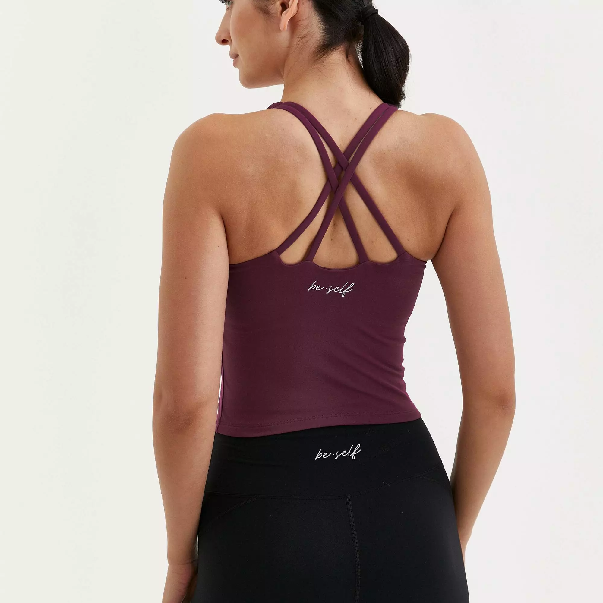 Майка с чашками MOTION сливовая